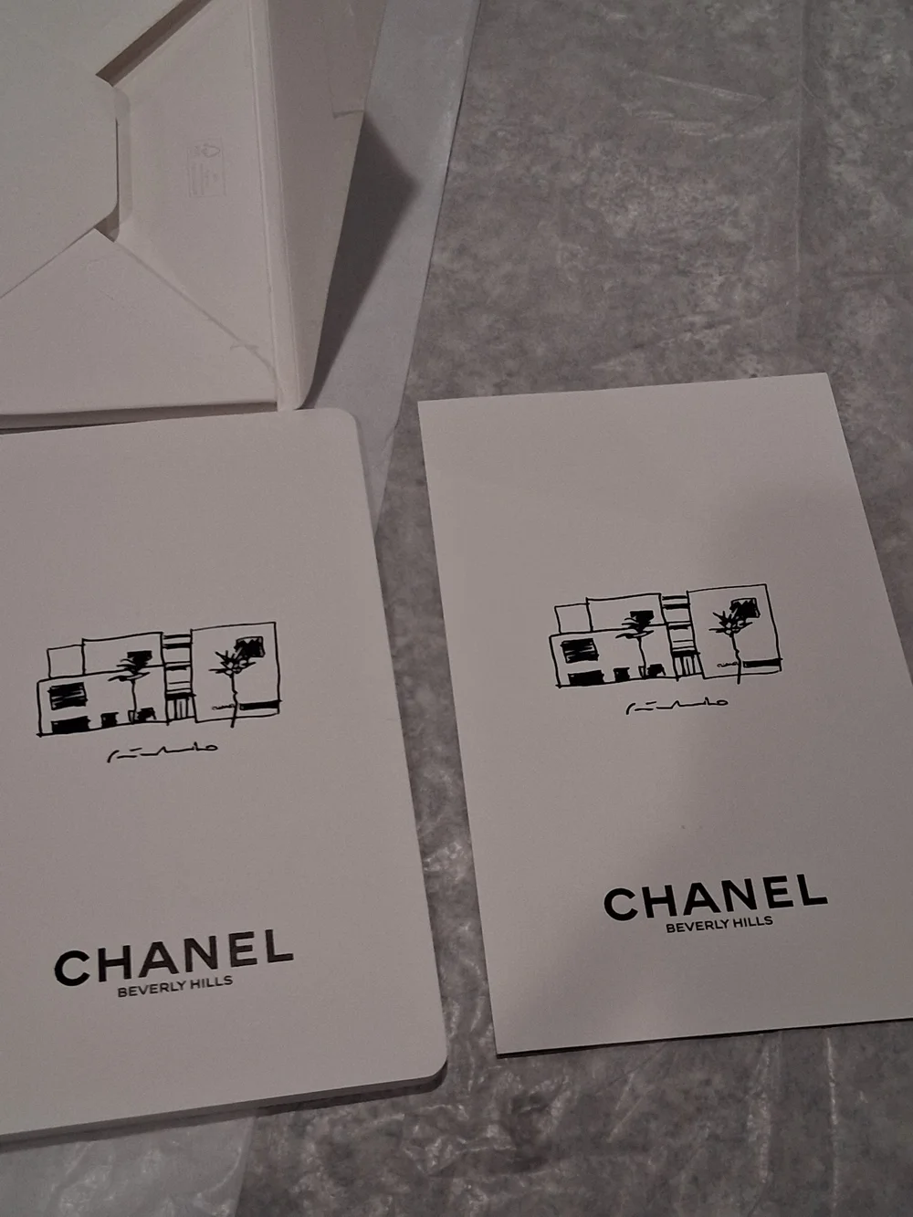 CHANEL VIP/GWP White Notebook with Black Logo and Elastic